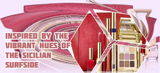 Estee lauder makeup bag red