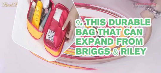 Expandable makeup bag