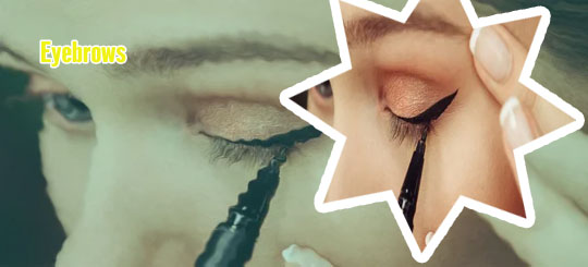 Liquid eyeliner for eyebrows