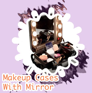 Makeup box and mirror