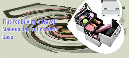 Makeup suitcase with makeup