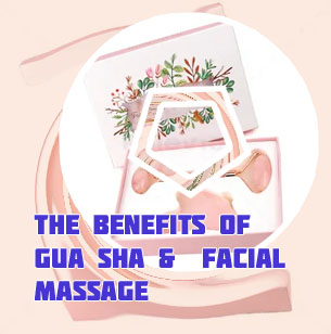 Pink quartz face massager