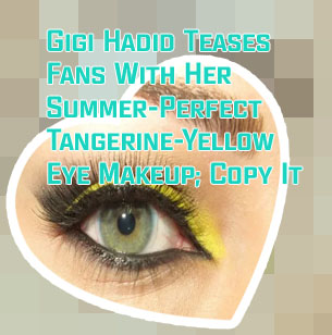 Yellow eye makeup